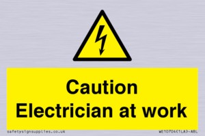 Caution Electrician at work